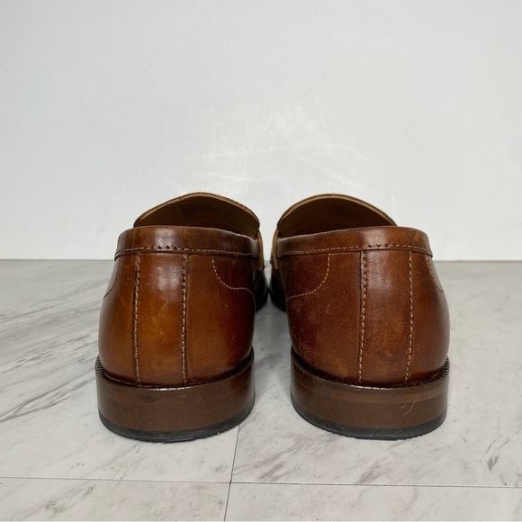 Steve Madden Darlton Cognac Leather Men’s Penny Loafer 10D - Picture 3 of 14